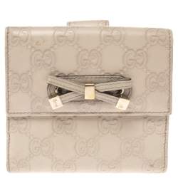Gucci Beige Guccissima Leather Princy Compact Wallet