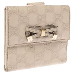 Gucci Beige Guccissima Leather Princy Compact Wallet