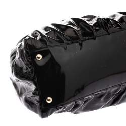 مملوكة مسبقًا Gucci Black Patent Leather Large D Ring Hobo