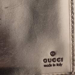 Pre Owned Gucci Metallic Gold Guccissima Leather Flap Continental Wallet