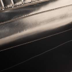 Pre Owned Gucci Metallic Gold Guccissima Leather Flap Continental Wallet