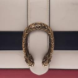 Pre Owned Gucci Tricolor Leather Medium Dionysus Bamboo Top Handle Bag