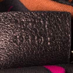 Pre Owned حقيبة غوتشي مينك إندي جلد وكانفاس بيج /بني ميتاليك