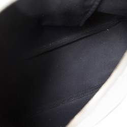 Pre Owned Gucci White/Gold GG Supreme Canvas and Patent Leather Plus Joy Hobo