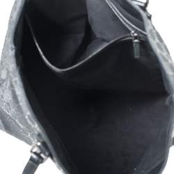 Pre Owned Gucci Black GG Imprime Coated Canvas Metal Stud Tote