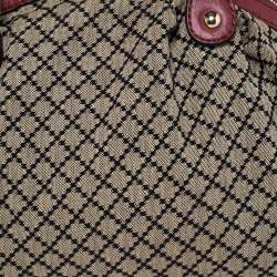 Pre Owned حقيبة غوتشي سوكي كانفاس أحمر/ بيج