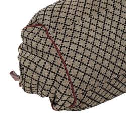 Pre Owned حقيبة غوتشي سوكي كانفاس أحمر/ بيج