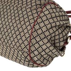 Pre Owned حقيبة غوتشي سوكي كانفاس أحمر/ بيج