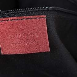 Pre Owned حقيبة غوتشي سوكي كانفاس أحمر/ بيج