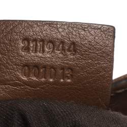 Pre Owned Gucci Beige/Brown GG Canvas and Leather Sukey Tote