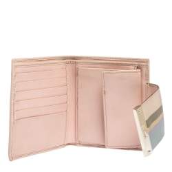 Gucci Beige/Pink GG Canvas French Flap Wallet