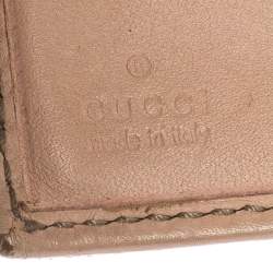 Gucci Beige/Pink GG Canvas French Flap Wallet