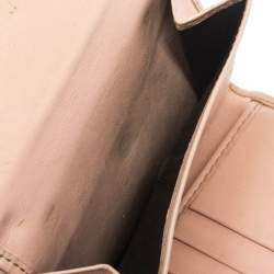 Gucci Beige/Pink GG Canvas French Flap Wallet