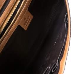 مملوكة مسبقًا Gucci Brown/Beige Leather and Python Marrakech Clutch