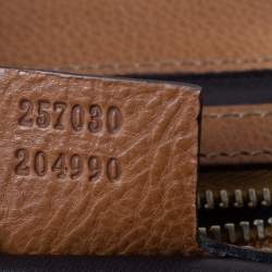 مملوكة مسبقًا Gucci Brown/Beige Leather and Python Marrakech Clutch