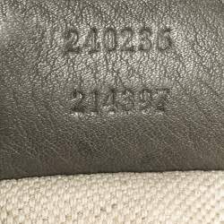 مملوكة مسبقًا Gucci Grey Leather Techno Horsebit Flap Hobo