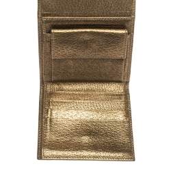 Gucci Beige GG Canvas and Leather Princy Compact Wallet