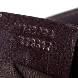 مملوكة مسبقًا  حقيبة يد غوتشي "بريت" متوسطة مزينة بشعار الماركة جي جي جلد بني داكن