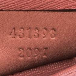 Gucci Beige GG Supreme Canvas Embroidered Face Bifold Card Holder