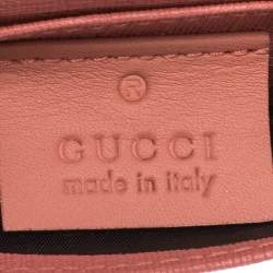 Gucci Beige GG Supreme Canvas Embroidered Face Bifold Card Holder