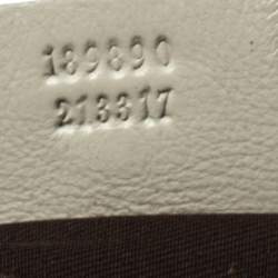 Pre Owned Gucci Beige/White GG Canvas and Leather Medium Horsebit Nail Dome Satchel