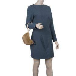 Pre Owned Gucci Brown Rabbit Fur Pochette