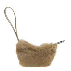 Pre Owned Gucci Brown Rabbit Fur Pochette