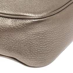 Pre Owned Gucci Metallic Gold Leather Soho Disco Crossbody Bag