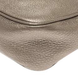 Pre Owned Gucci Metallic Gold Leather Soho Disco Crossbody Bag