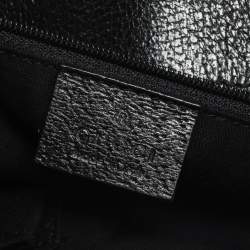 Pre Owned Gucci Black GG Canvas and Leather Shoulder Bag