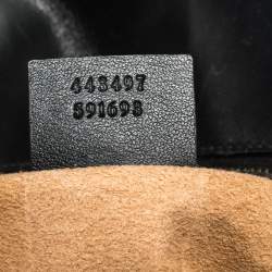 Pre Owned Gucci Black Matelasse Leather Small GG Marmont Shoulder Bag