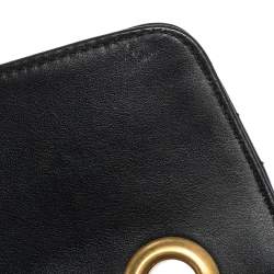Pre Owned Gucci Black Matelasse Leather Small GG Marmont Shoulder Bag