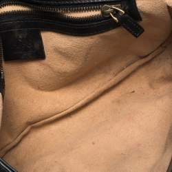 Pre Owned Gucci Black Matelasse Leather Small GG Marmont Shoulder Bag