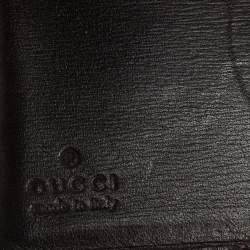 Gucci Beige/Ebony GG Canvas Studs Bamboo Bar Compact Wallet