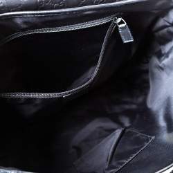 Pre Owned Gucci Black Guccissima Leather Medium Rubber Messenger Bag