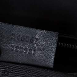 Pre Owned Gucci Black Guccissima Leather Medium Rubber Messenger Bag