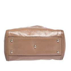 Pre Owned حقيبة يد غوتشي "سوهو" صغيرة جلد لامع بيج وردي 