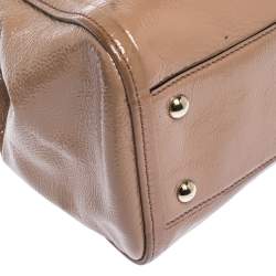 Pre Owned حقيبة يد غوتشي "سوهو" صغيرة جلد لامع بيج وردي 