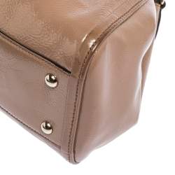 Pre Owned حقيبة يد غوتشي "سوهو" صغيرة جلد لامع بيج وردي 