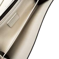 Pre Owned محفظة غوتشي كونتيننتال نيو ستارز كانفاس سوبريم GG مايكرو بيضاء