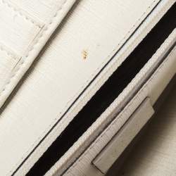 Pre Owned محفظة غوتشي كونتيننتال نيو ستارز كانفاس سوبريم GG مايكرو بيضاء