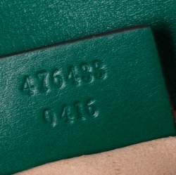 Pre Owned Gucci Green Matelasse Leather Mini GG Marmont Super Bag
