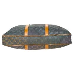 Gucci Grey/Tan GG Supreme Canvas and Leather Briefcase