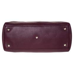 Pre Owned حقيبة غوتشي بامبو شوبر جلد 