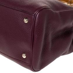 Pre Owned حقيبة غوتشي بامبو شوبر جلد 