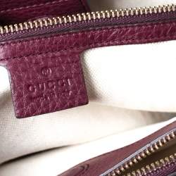 Pre Owned حقيبة غوتشي بامبو شوبر جلد 