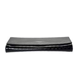 Gucci Black Microguccissima Patent Leather Small Broadway Clutch