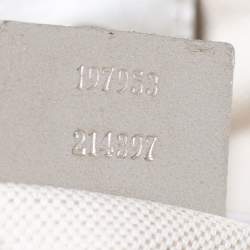 Pre Owned Gucci Silver GG Imprime Canvas and Leather Medium Joy Shopper Tote