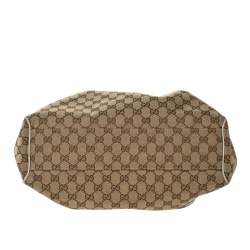 Pre Owned حقيبة يد غوتشي سوكي كانفاس GG برونزي متوسطة