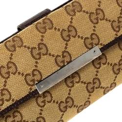 Gucci Beige/Brown GG Canvas and Leather Continental Wallet